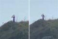 Far Away Angle of Super tall 'Aliens' Spotted on Camera in Brazil.